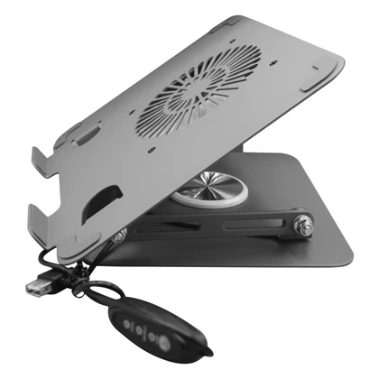 استند فلزی تاشو و فن خنک کننده لپتاپ گرین لاین مدل GNAD360STDBK