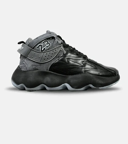 کفش کتانی ساق‌دار مردانه مشکی خاکستری Nike air jordan 23