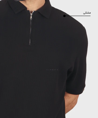 تیشرت نیم زیپ مردانه لش 4208