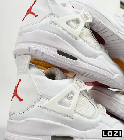 کتانی ساق‌دار مردانه سفید Nike air jordan 4