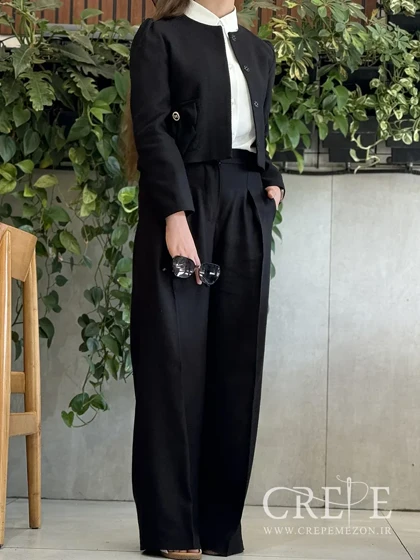 کت کراپ لینن حصیری