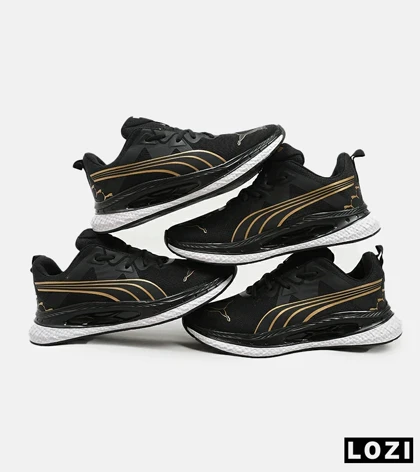 کفش کتانی ورزشی مشکی طلایی مردانه و زنانه PUMA