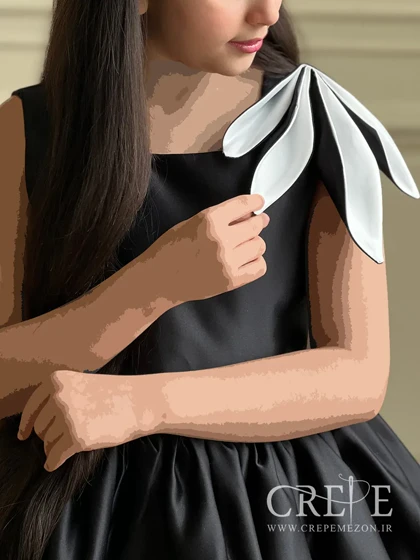 پیراهن ساتن طبقه‌ای