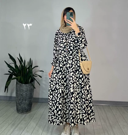 پیراهن مانتویی بلند تینا