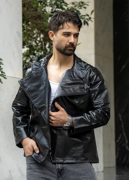 کاپشن چرم مردانه مدل Nima ویژه