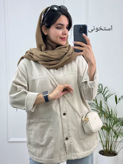 مانتو کتان جیب پایین