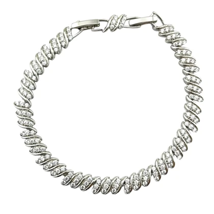 دستبند زنانه طرح جواهری با نگین های درخشان ژوپینگ