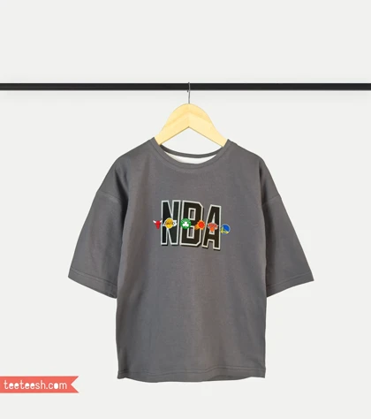 تیشرت طوسی طرح NBA