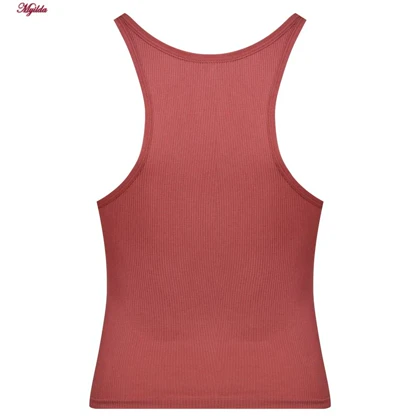 کراپ تاپ زنانه مدل بند سیلیکونی پددار آجری کد 4980