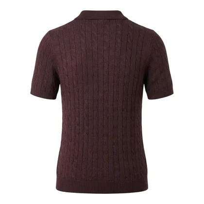 تیشرت یقه شکاری طرح مارپیچ برند Polo Ralph Lauren