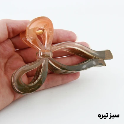 کلیپس دخترانه مدل پاپیون دنباله دار دو رنگ