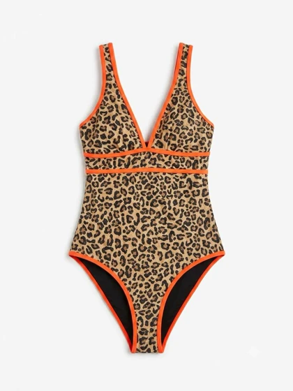 مایو یک‌تکه زنانه Cupshe مدل Leopard Trim One Piece
