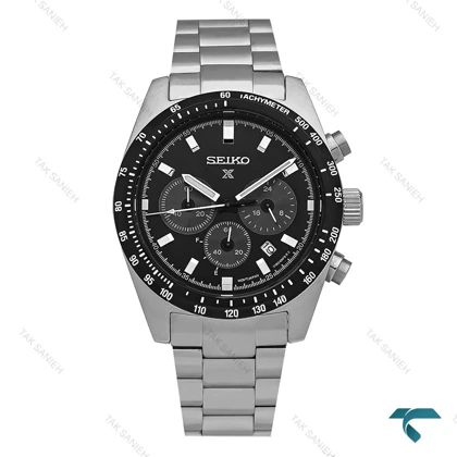 ساعت سیکو X مردانه کرنوگراف سیلور صفحه مشکی Seiko-8898-G