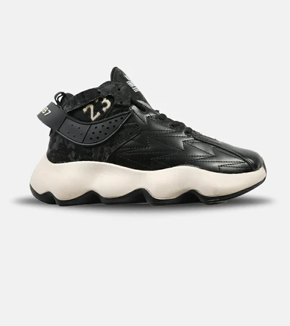 کفش کتانی ساق‌دار مردانه مشکی کرم Nike air jordan 23