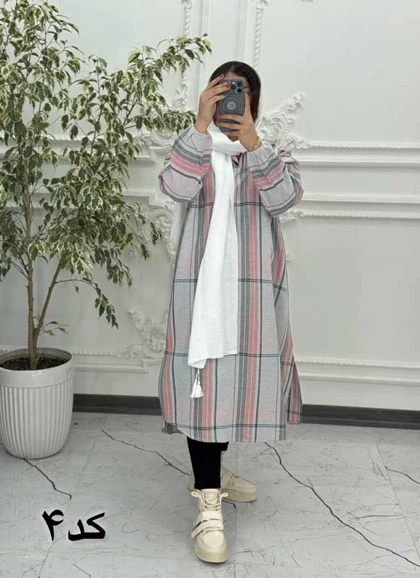 پیراهن چهارخونه پاییزه 6056