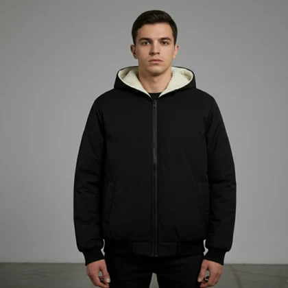 کاپشن ضدآب داخل خزتدی-مشکی ویژه