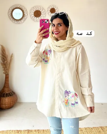شومیز لینن غزال