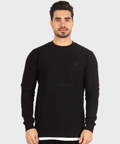 تیشرت آستین بلند مردانه دولایه 5632