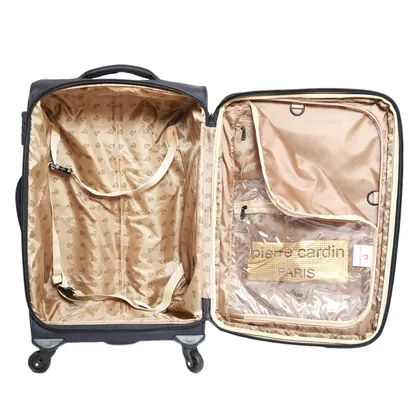 مجموعه سه عددی چمدان پیر کاردین مدل P9090-3 رنگ بنفش به همراه کاور پیرکاردین