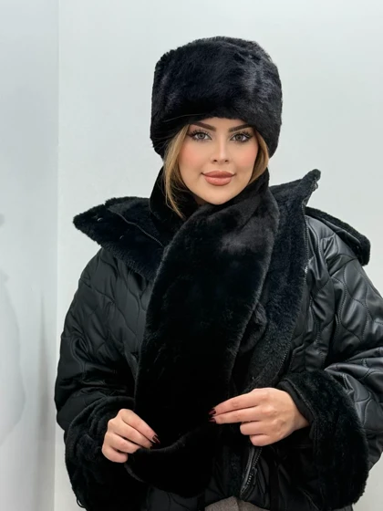 ست کلاه و شال روسی وارداتی