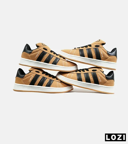 کفش کتانی مردانه و زنانه قهوه ای مشکی ADIDAS Campus