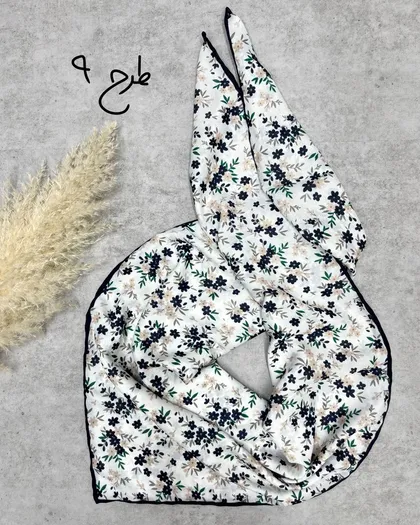 روسری کرپ گل‌گلی 3702