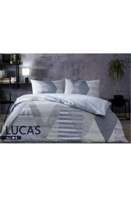 سرویس روتختی یک نفره Taç مدل LUCAS پنبه‌ای - آبی