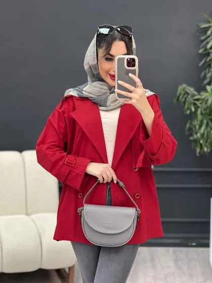 مانتو لینن چهار دکمه سرشانه پاگن