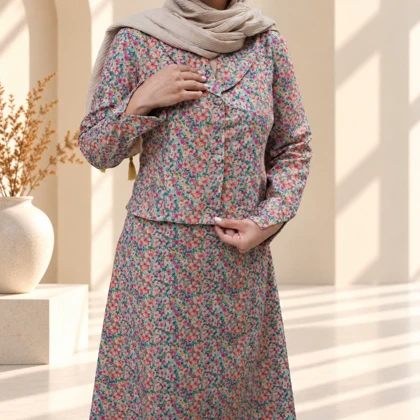 کت و دامن لینن پاییزه آبان