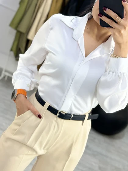 شومیز پیراهنی بیسیک( ایراددار)
