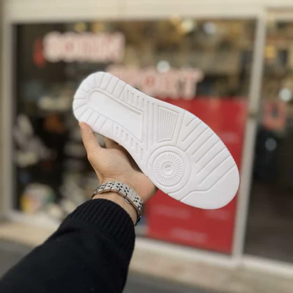 کتانی فشن سفید سرمه ای کد 6148