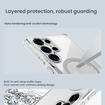 قاب شفاف مگنتی سامسونگ گلکسی اس 25 اولترا نیلکین Nature TPU Pro Magnetic Case