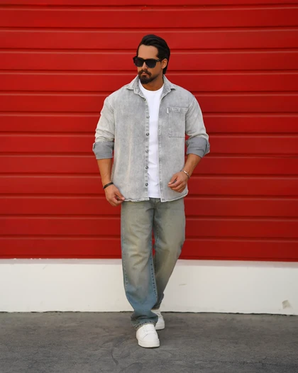 پیراهن جین پاییزه مردانه
