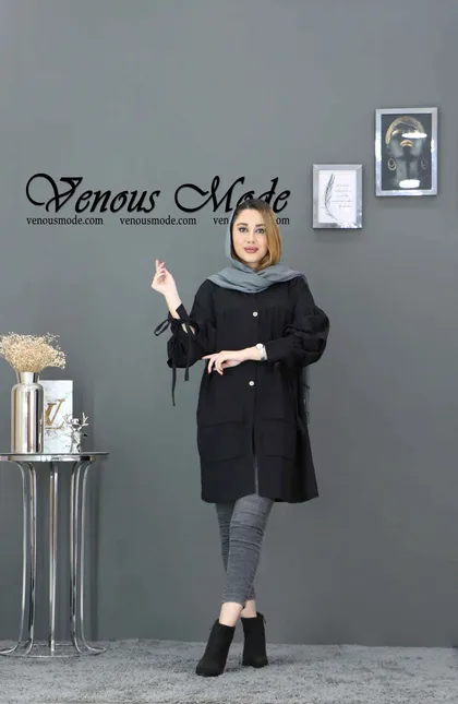 مانتو عروسکی آستین طبقه‌ای