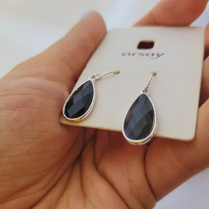 گوشواره آویز اشکی مشکی