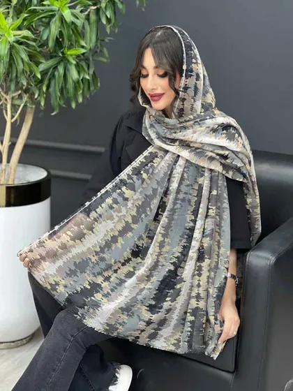 شال آبرنگی حریرنخ