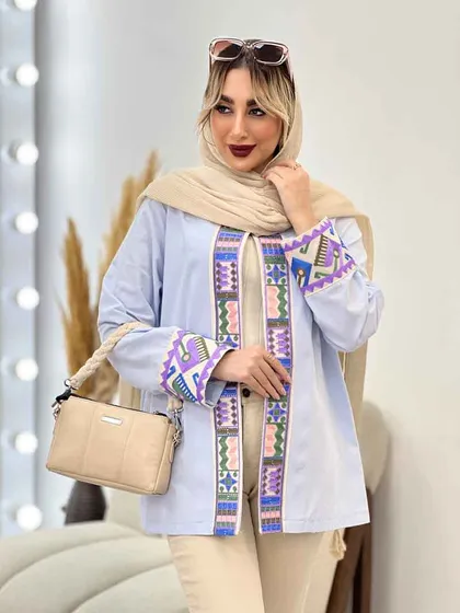مانتو جلو باز خرجه کار هندی