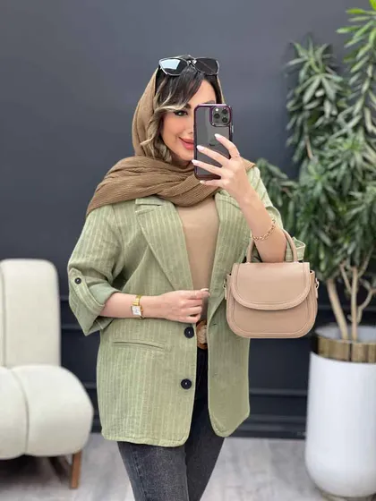 مانتو آستین پاگن نسترن