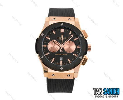ساعت هوبلو مردانه سه موتوره مشکی رزگلد Hublot-2210-G