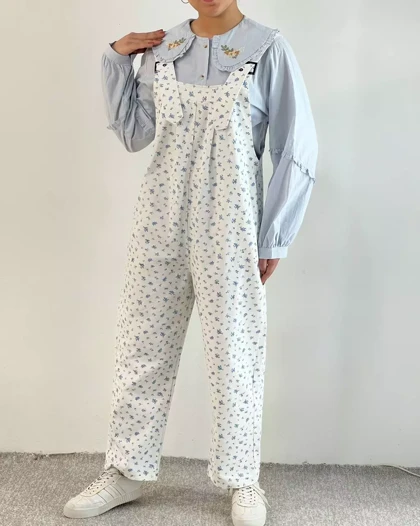 سرهمی کتان گل ریز کد 5364