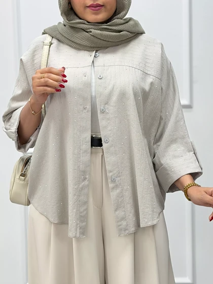 شومیز نگینی پاستلی