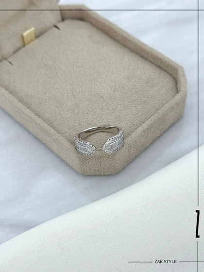 انگشتر کاف جواهری نگین باگت