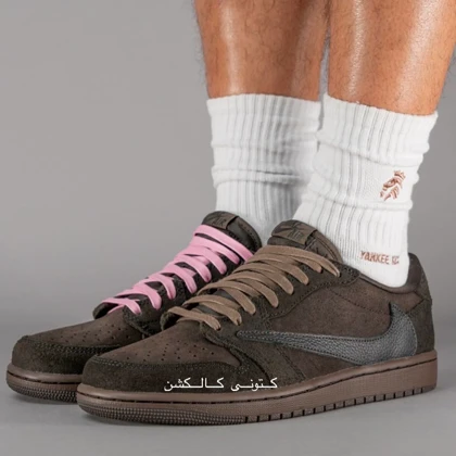 کتانی ویتنامی نایک ایر جردن وان لو تراویس اسکات ولوت برون Nike Air Jordan 1 Low travis scott velvet brown