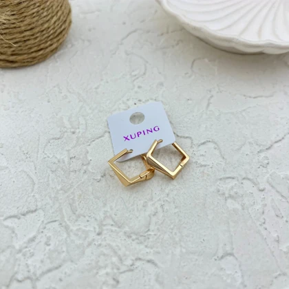 گوشواره زنانه طرح آینه ای با رنگ ثابت و ضد حساسیت ژوپینگ