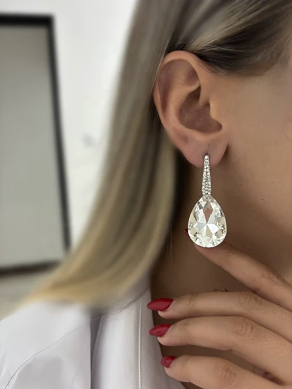 گوشواره فشن مجلسی تمام نگین886