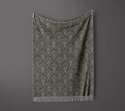 شال مبل ریش دار sofa shawl 213