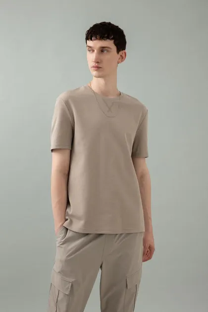 تیشرت آستین کوتاه یقه خدمه فیت معمولی B6534AX24SP