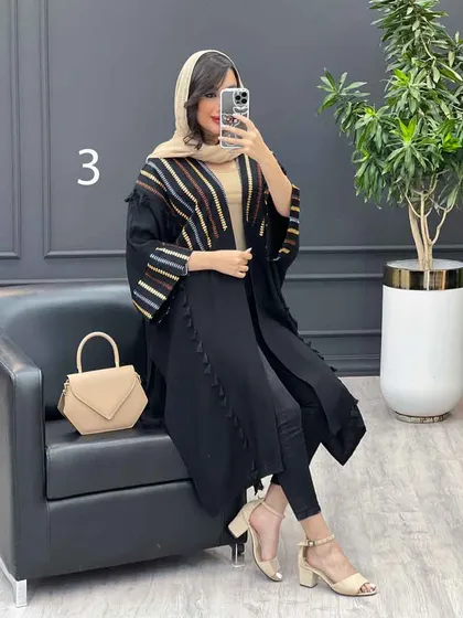 مانتو بلند طرح دار ترکیبی