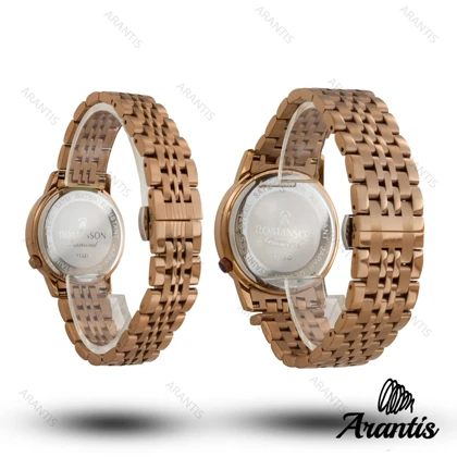 ساعت ست رومانسون تمام قهوه ای چند موتوره s-10064