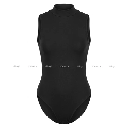 بادی نخی بدون آستین مشکی کد LK12423
